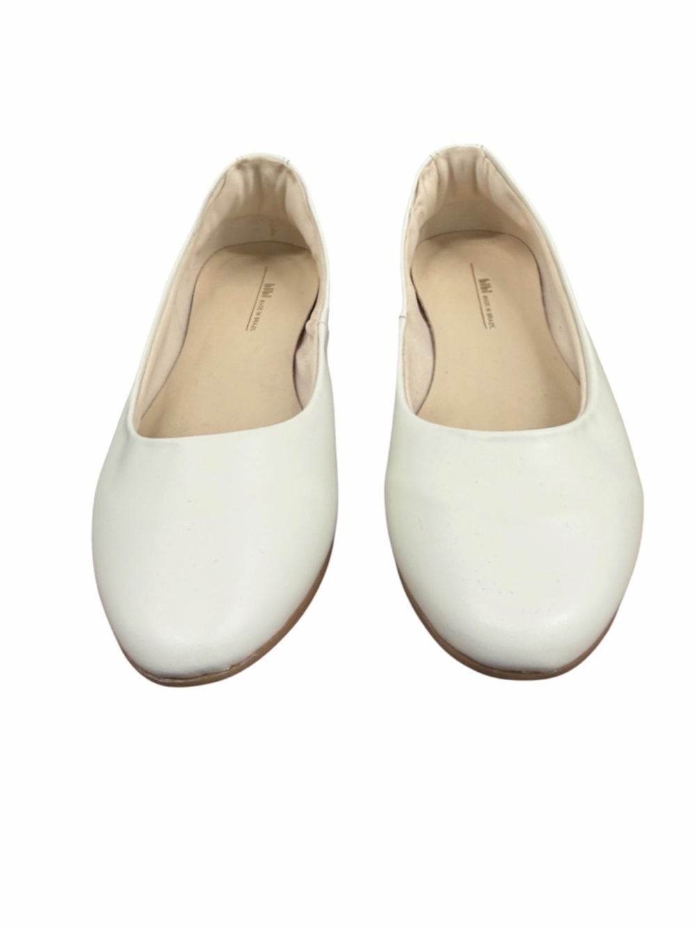 BiBi White Slip-On Ballet Flats